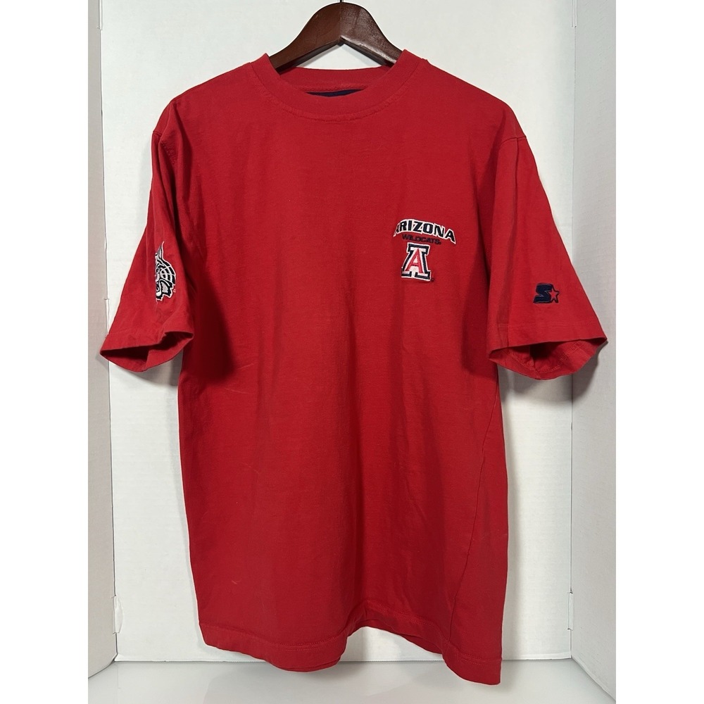 Men Team Starter Short Sleeve T-shirt University Of Arizona, Stitched Logo M 035